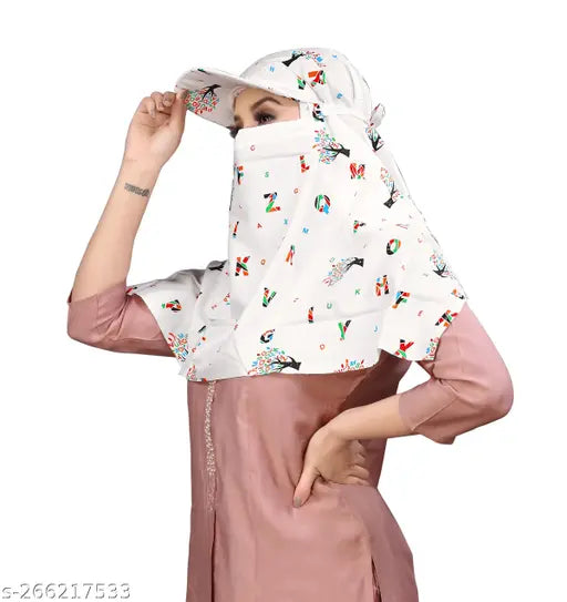 7 Season's Summer Sun Protection Women Cap Mask for Summer Outdoor Cycling UV Sun Protection Block Hat Protection Face Cover Scarf